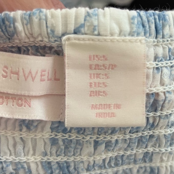 Rachel Ashwell Blue Toile Cotton Eyelet Lace Babydoll Dress Cottagecore Boho S - Picture 8 of 10